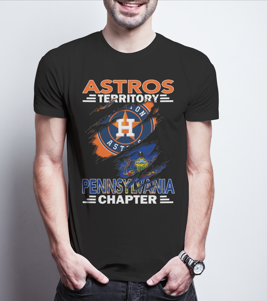 Astros Territory Houston Logo Pennsylvania Chapter Flag T-Shirt