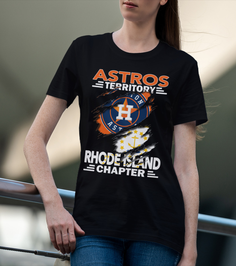 Astros Territory Rhode Island Chapter Houston Baseball Logo Fan Emblem T-Shirt