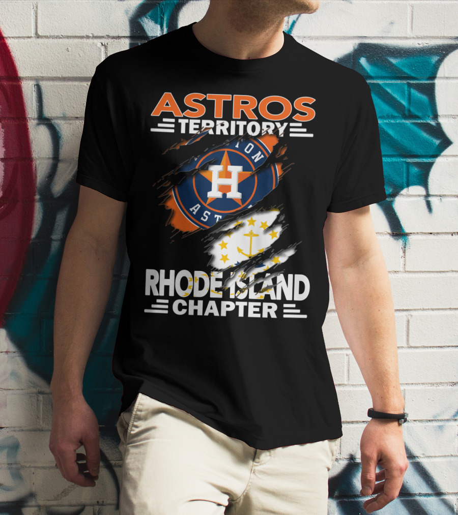 Astros Territory Rhode Island Chapter Houston Baseball Logo Fan Emblem T-Shirt