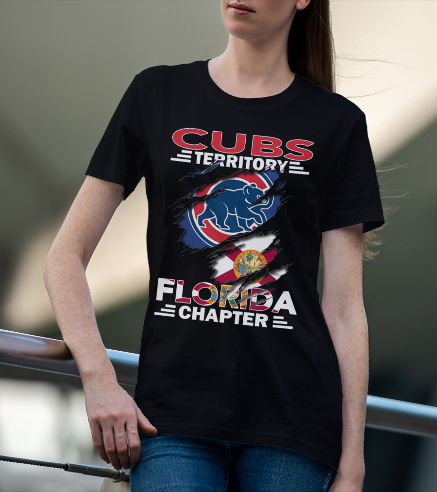 Cubs Territory Florida Chapter With Iconic Bear Logo And Florida State Flag Elements T-Shirt