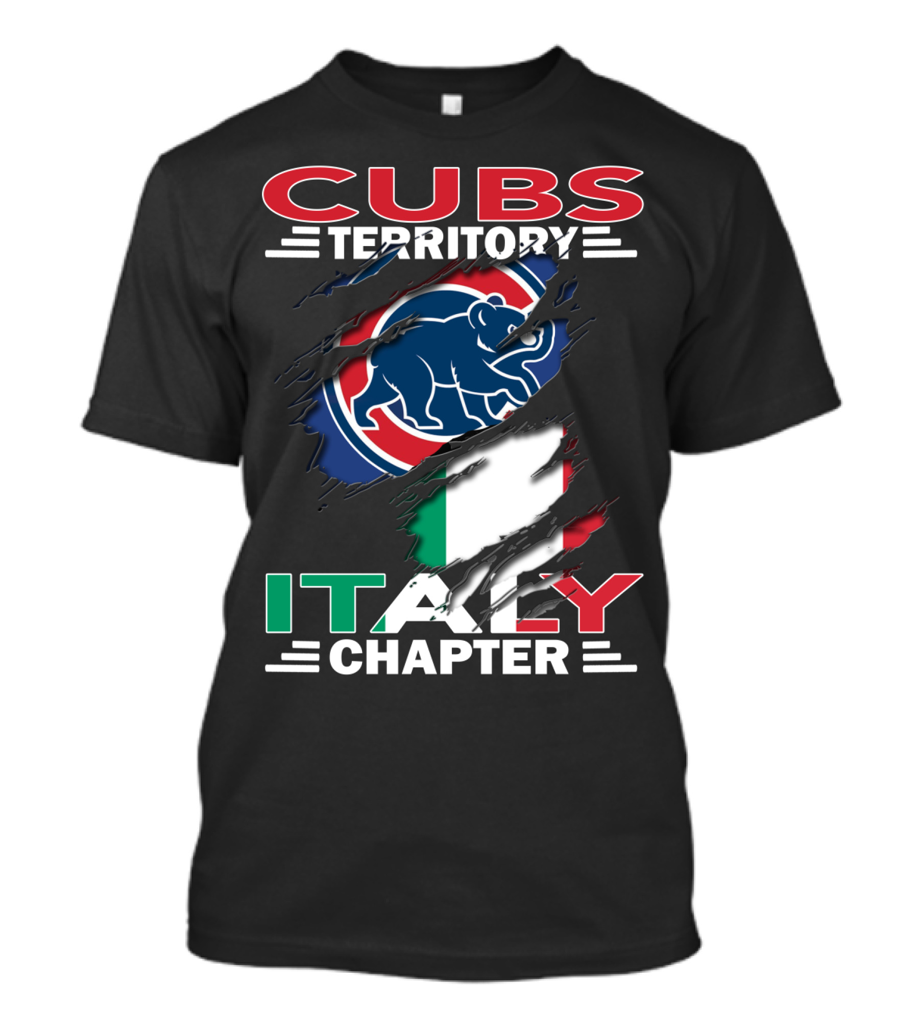 Cubs Territory Italy Chapter Flag And Bear T-Shirt