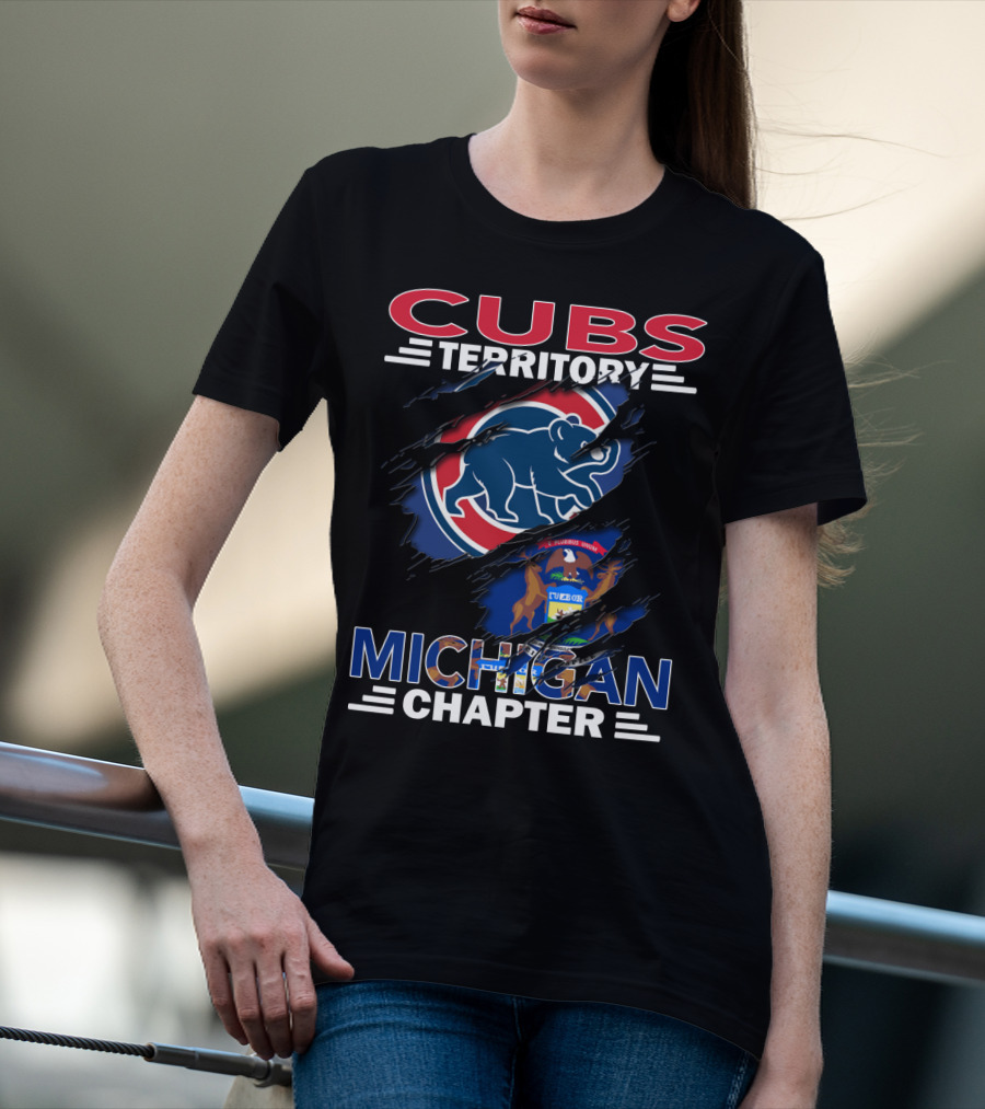 Cubs Territory Michigan Chapter Chicago Bears Michigan Fans T-Shirt
