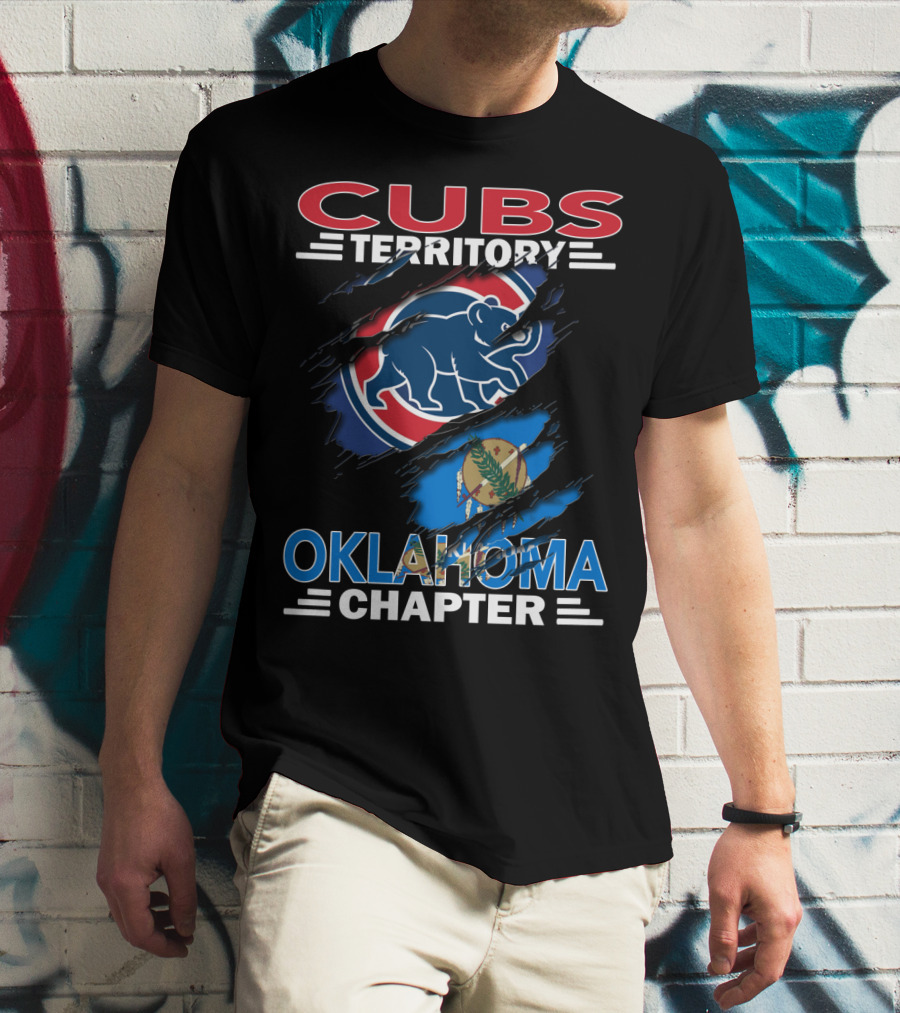 Cubs Territory Oklahoma Chapter Cubs Logo Oklahoma Flag T-Shirt