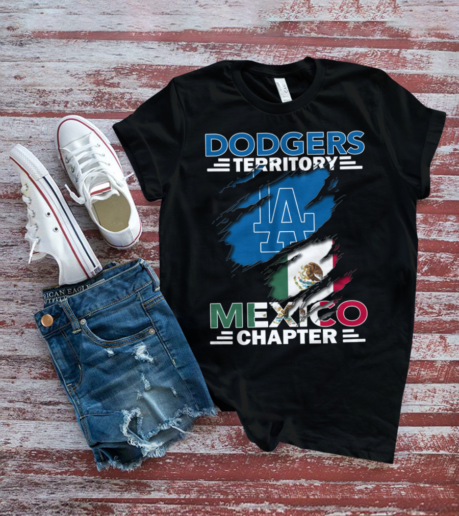 Dodgers Territory LA Mexico Chapter Flag T-Shirt