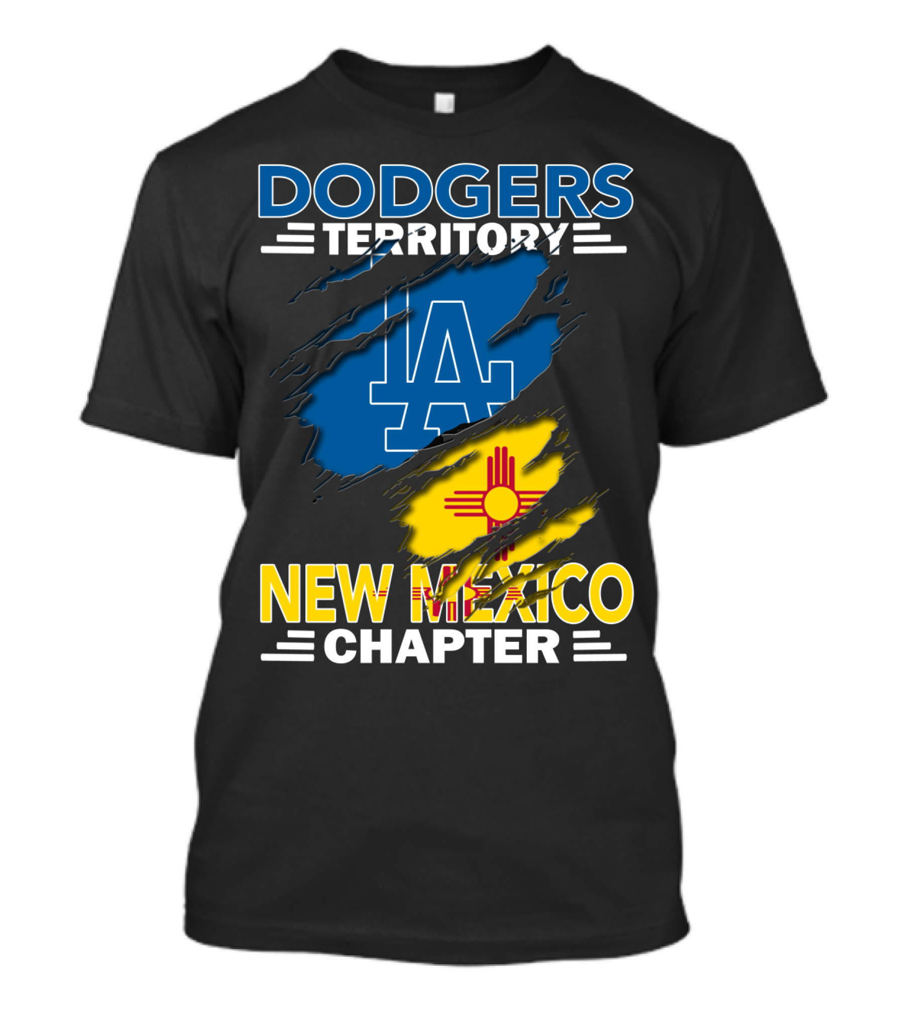 Dodgers Territory New Mexico Chapter LA Logo And Zia T-Shirt