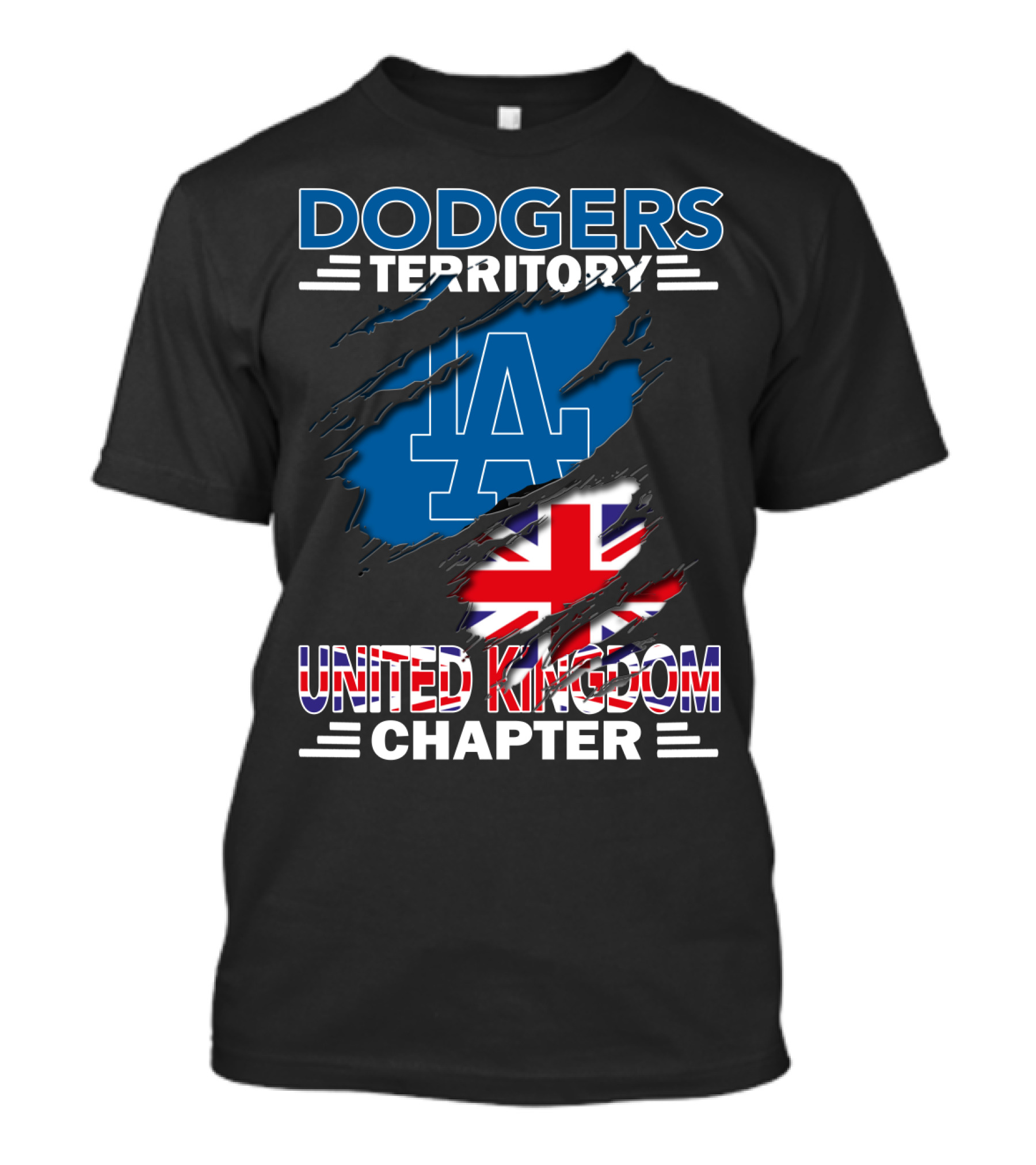 Dodgers Territory LA United Kingdom Chapter Flag T-Shirt