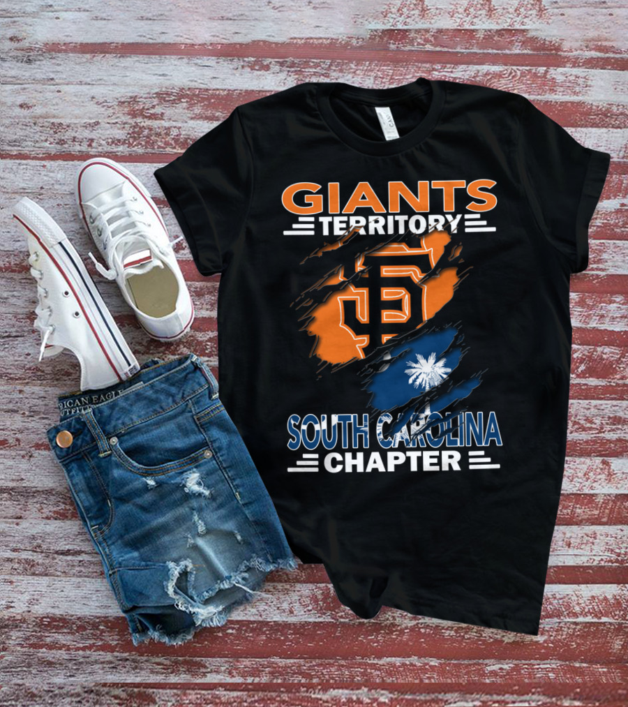 Giants Territory South Carolina Chapter Logo With Palm And Crescent Symbol T-Shirt