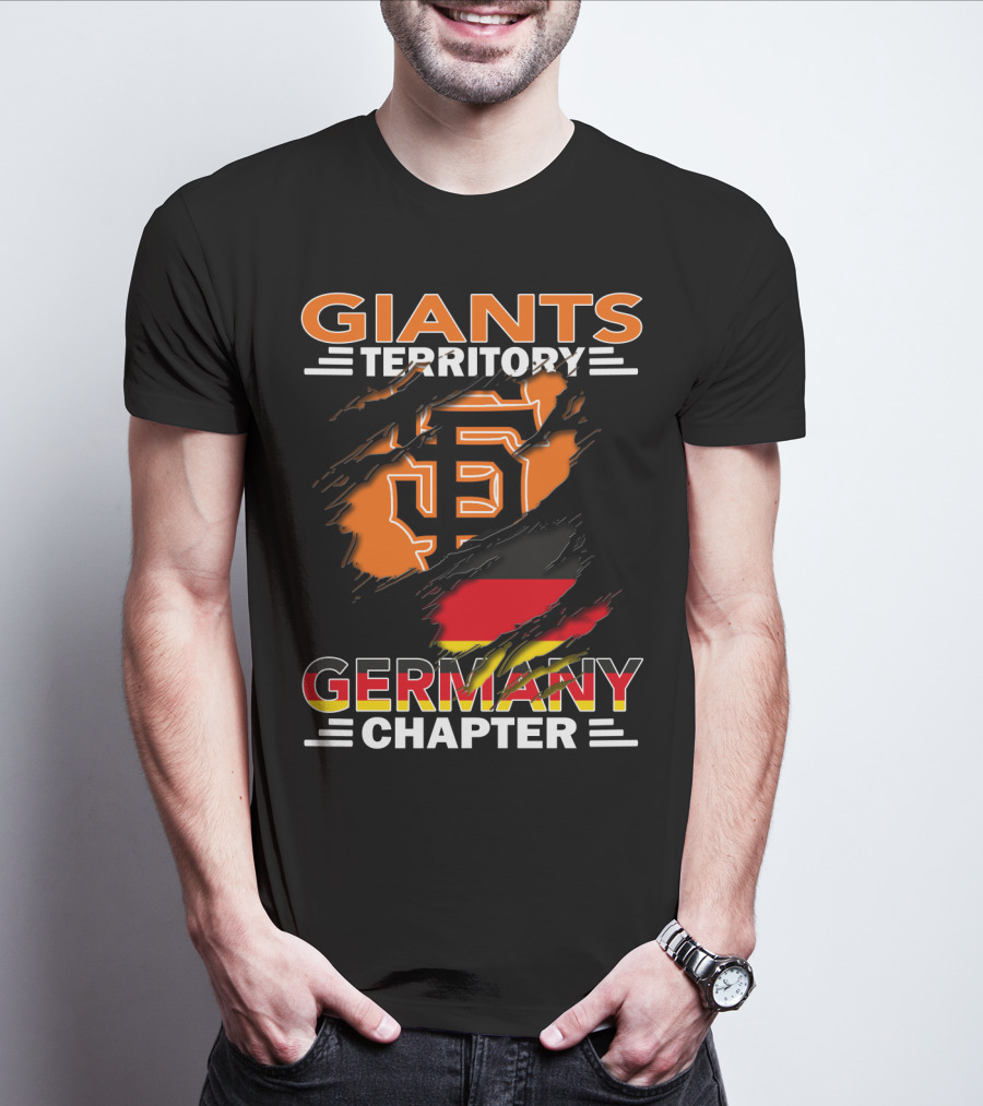 Giants Territory Germany Chapter Sf Baseball Logo With German Flag T-Shirt