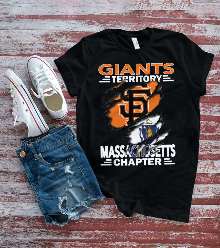 Giants Territory Massachusetts Chapter Sf Logo State Flag T-Shirt