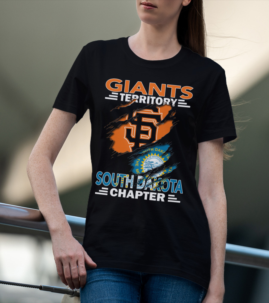 Giants Territory San Francisco South Dakota Chapter Logo And State Seal T-Shirt