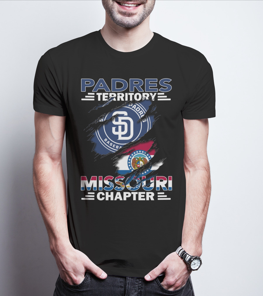 Padres Territory Missouri Chapter San Diego Baseball Flag T-Shirt