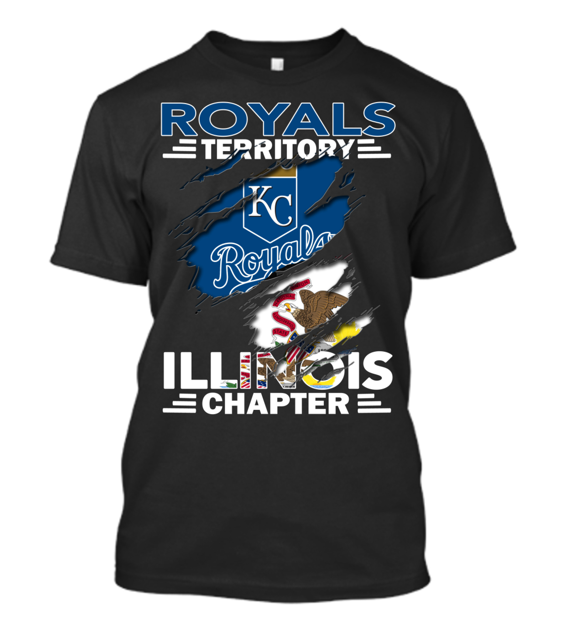 Royals Territory KC Illinois Chapter Badge T-Shirt