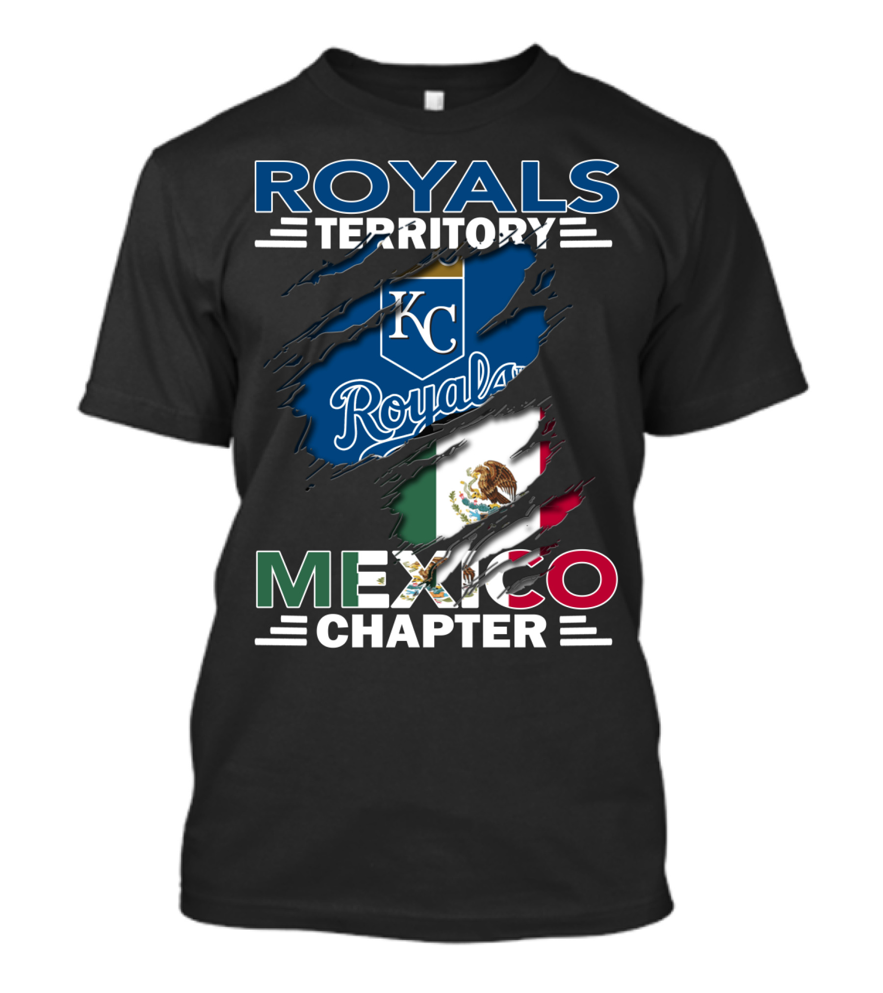 Royals Territory KC Mexico Chapter Flag T-Shirt