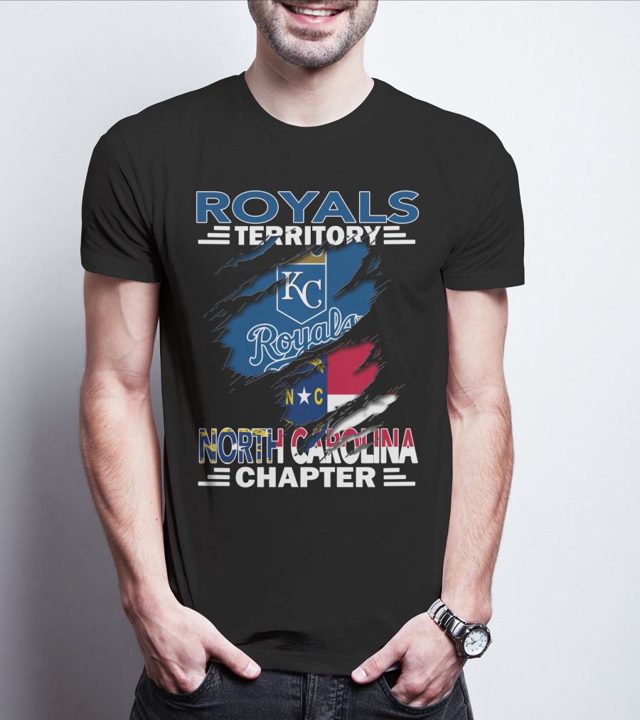 Royals Territory North Carolina Chapter KC Royals NC Flag T-Shirt