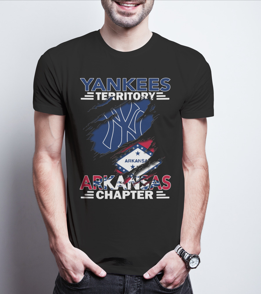 Yankees Territory Arkansas Chapter Logo And State Flag T-Shirt