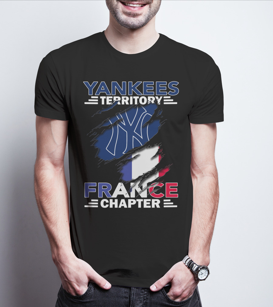 YANKEES TERRITORY FRANCE CHAPTER NY FLAG T-Shirt