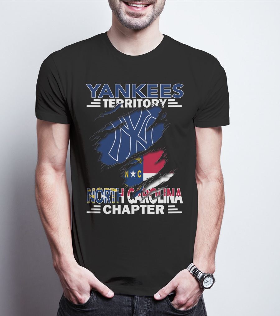 Yankees Territory North Carolina Chapter NY Logo And Flag T-Shirt