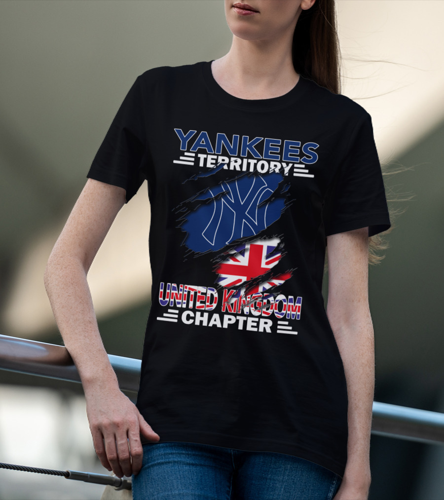 YANKEES TERRITORY UNITED KINGDOM CHAPTER LOGO UNION JACK RIPS T-Shirt