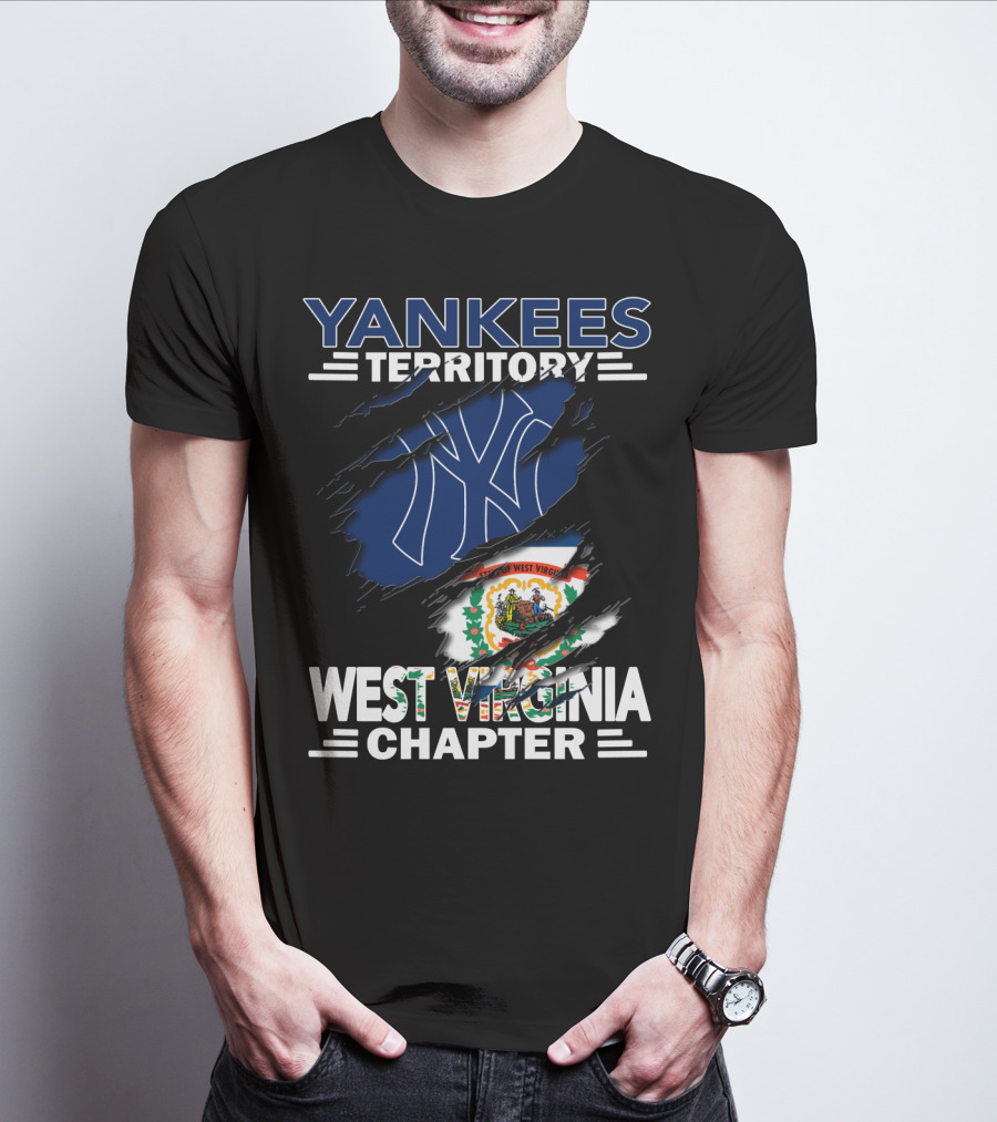 Yankees Territory West Virginia Chapter NY Logo And State Flag T-Shirt