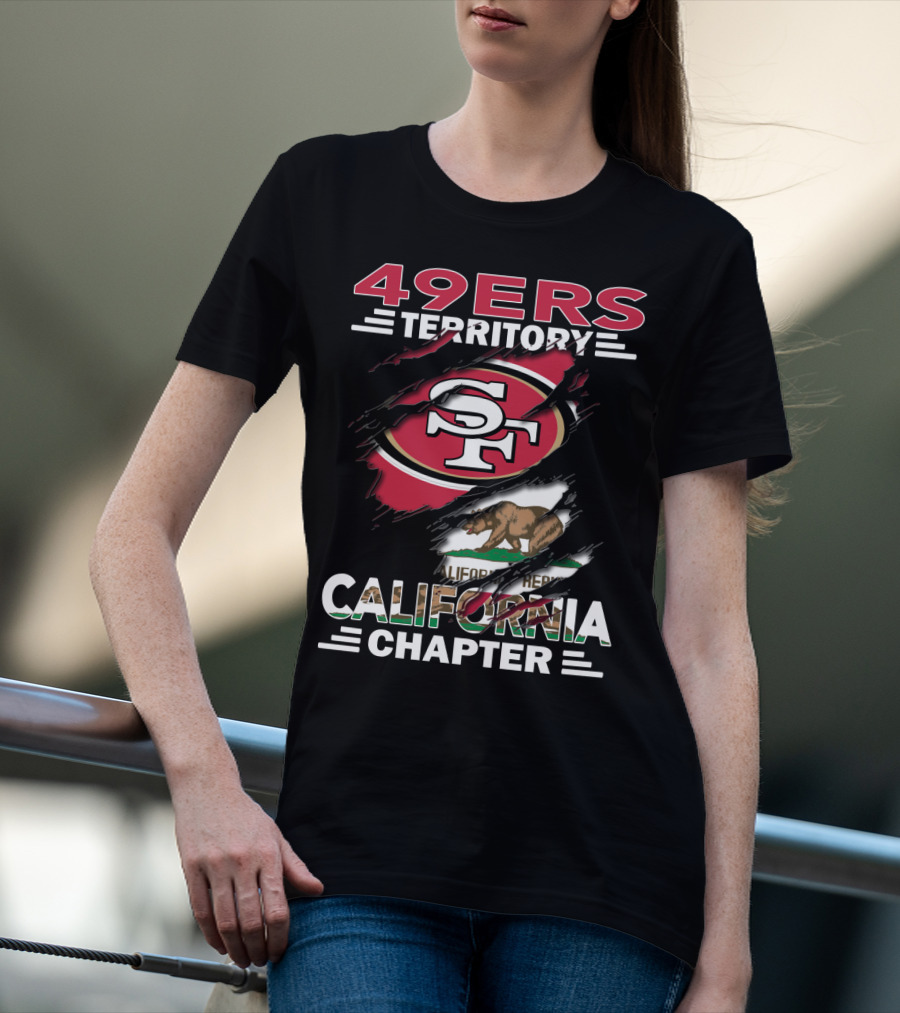 49ers Territory SF Logo California Bear Flag Chapter T-Shirt