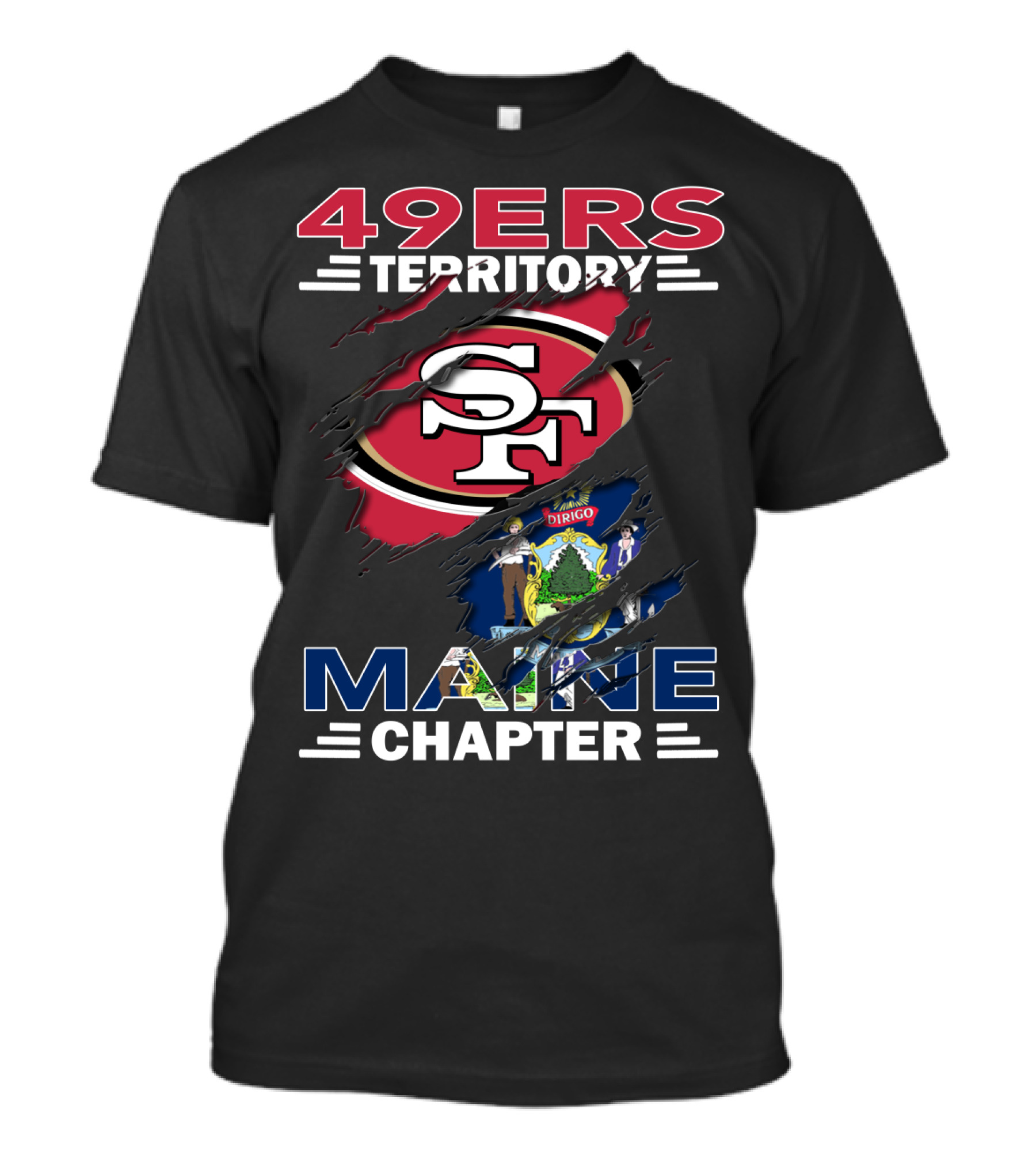 49ers Territory SF Logo Maine Chapter T-Shirt