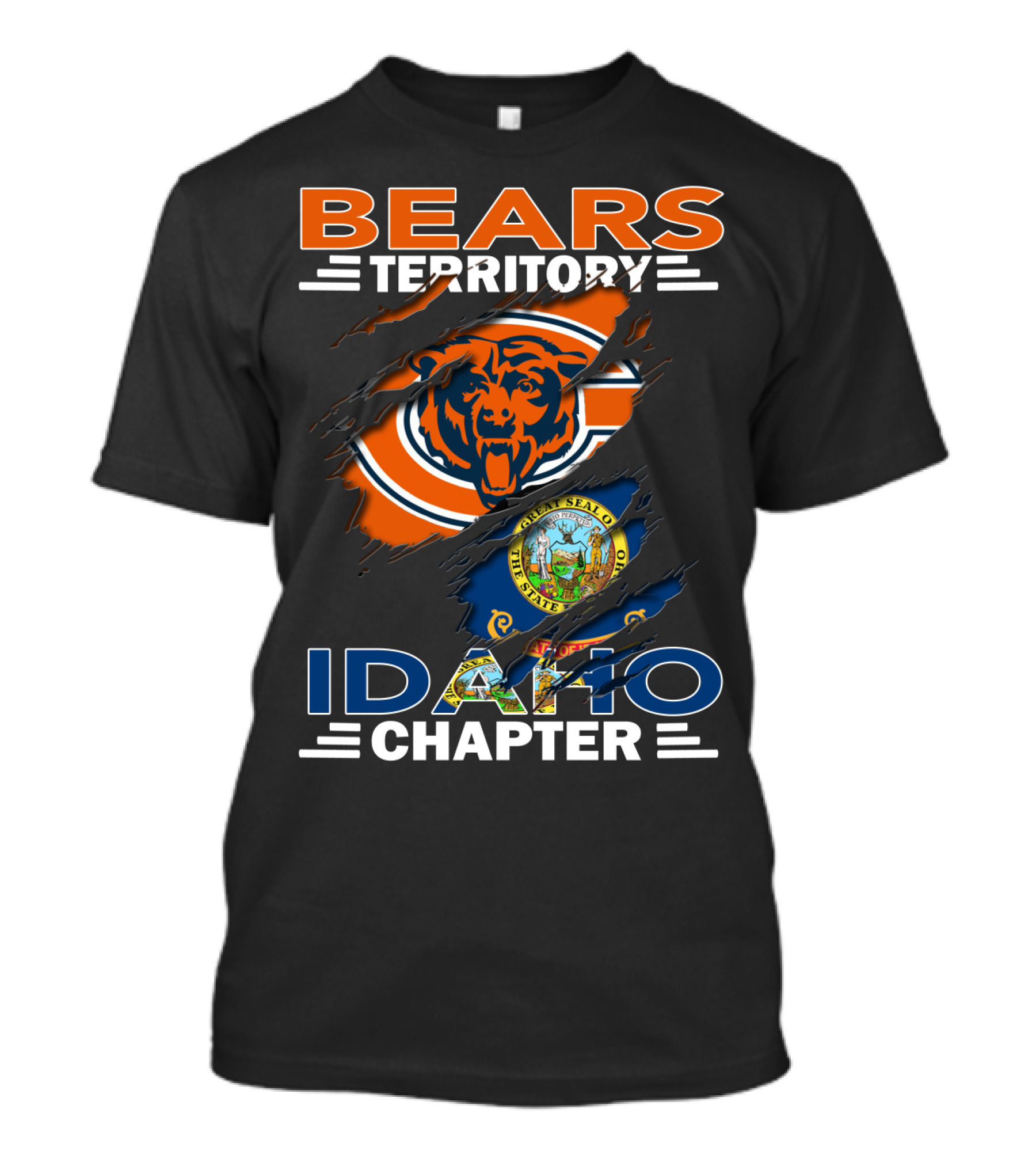 Bears Territory Idaho Chapter Chicago Bears State Seal T-Shirt