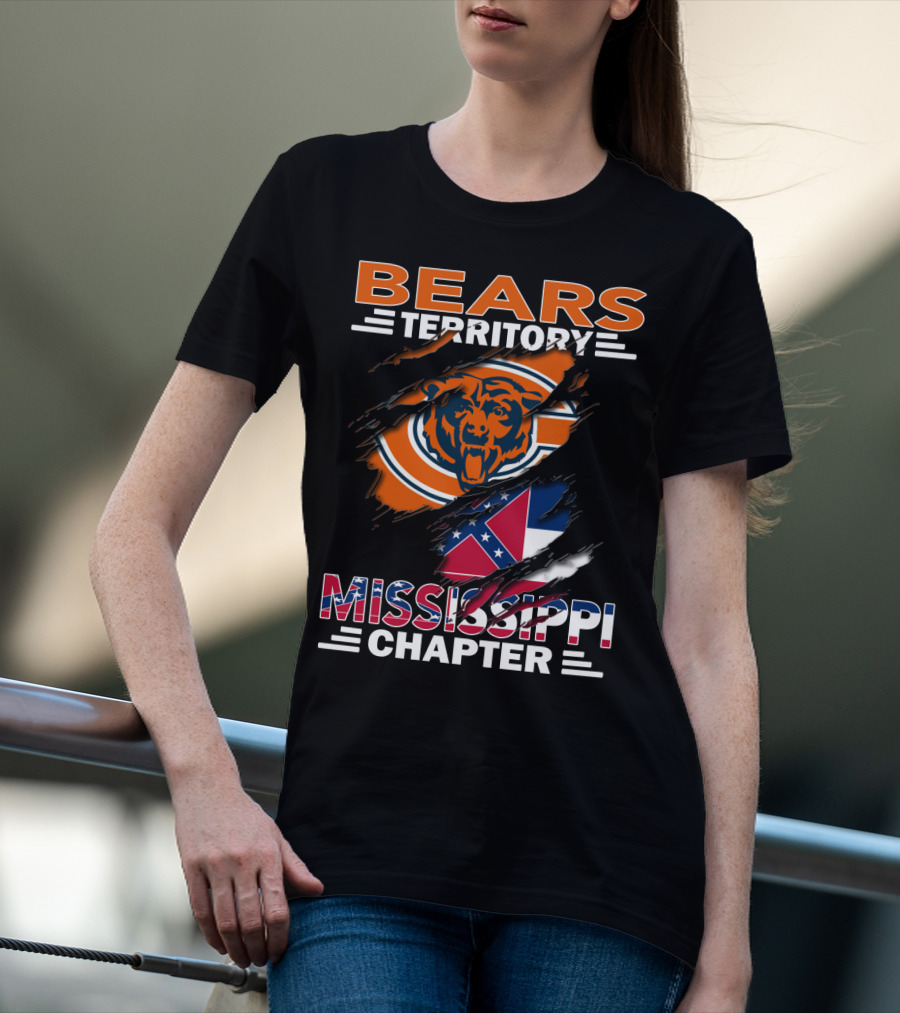 Bears Territory Chicago Mississippi Chapter Flag Collaboration T-Shirt