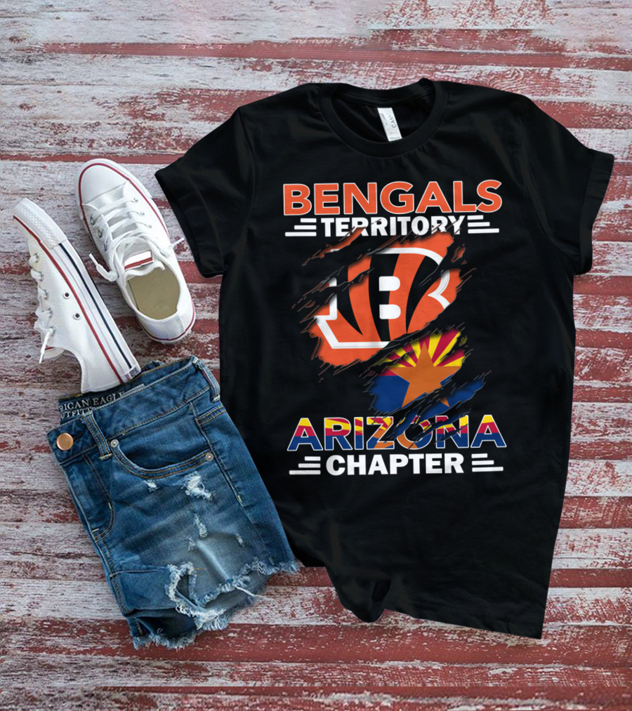 Bengals Territory Arizona Chapter Bengals Logo Arizona Flag T-Shirt