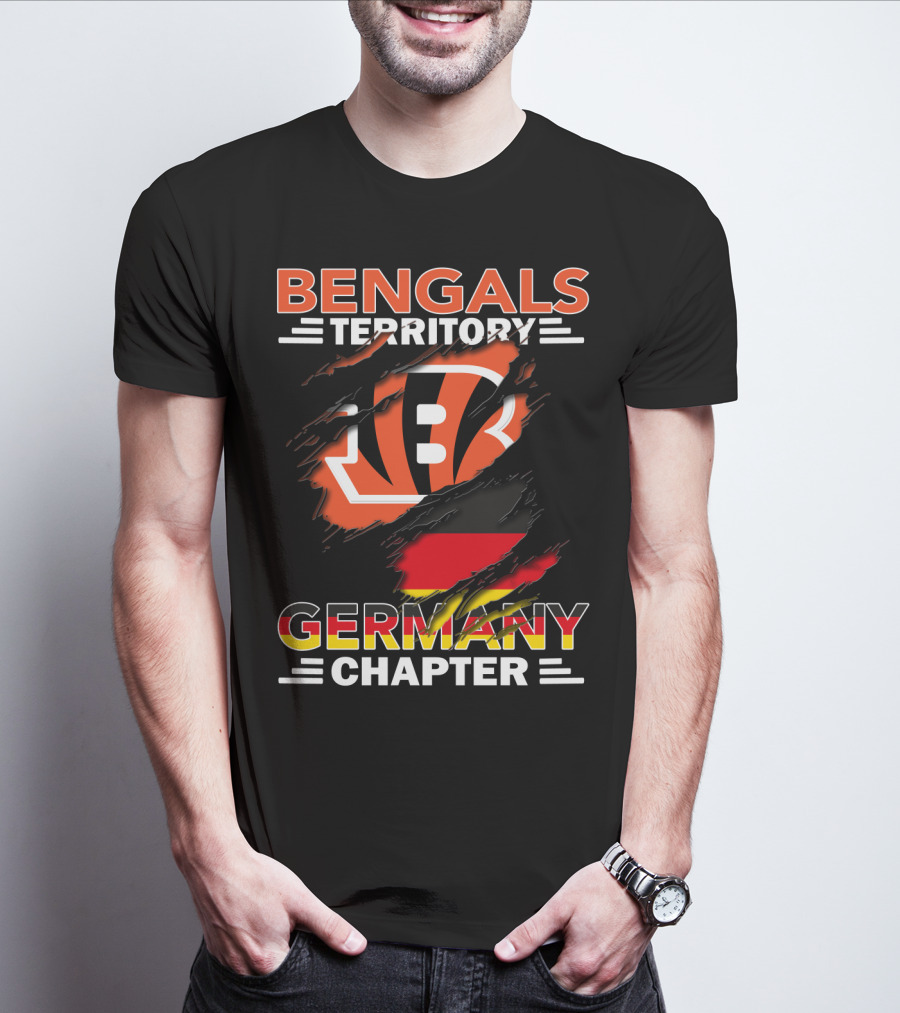 Bengals Territory Germany Chapter Logo With German Flag Elements T-Shirt