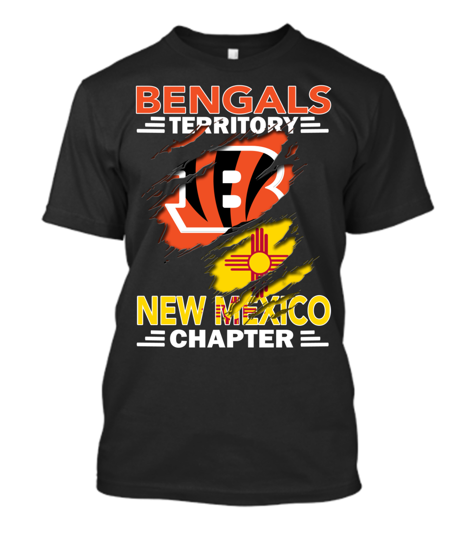 Bengals Territory New Mexico Chapter Ripped T-Shirt