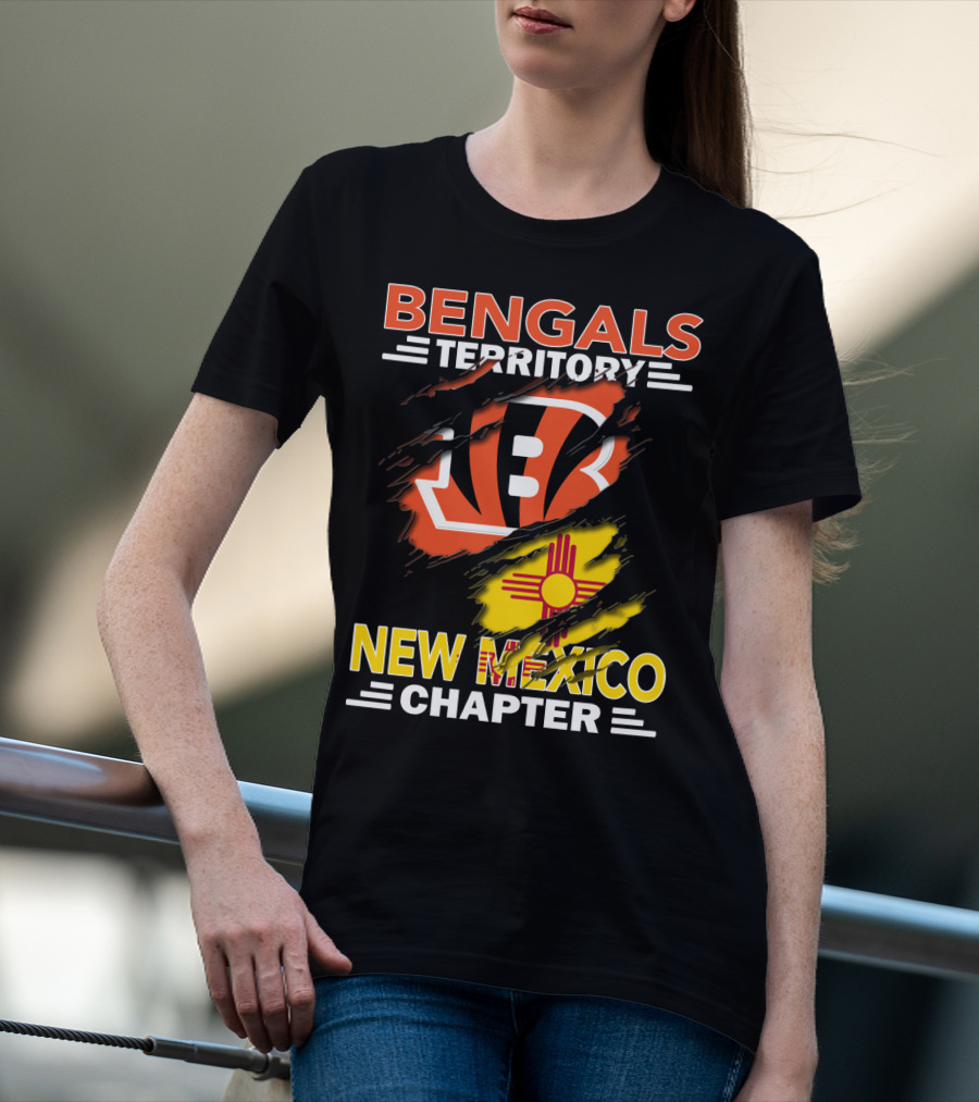 Bengals Territory New Mexico Chapter Ripped T-Shirt