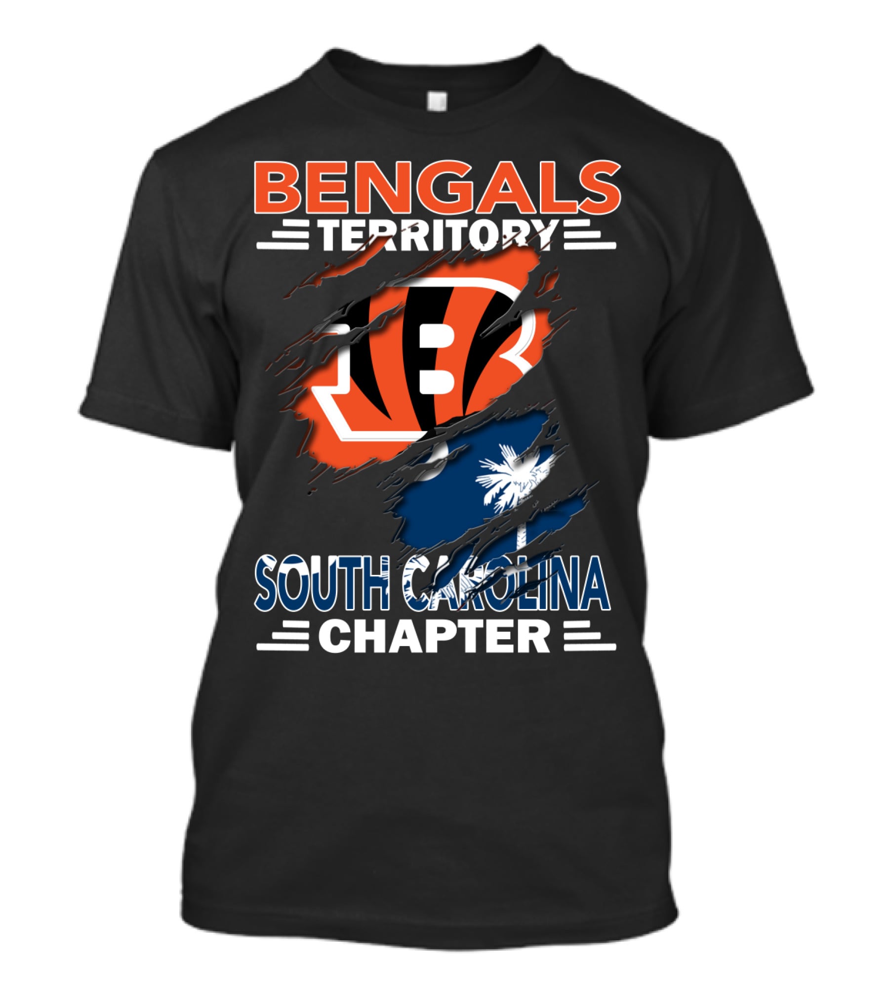 Bengals Territory South Carolina Chapter Palm Tree Claw T-Shirt