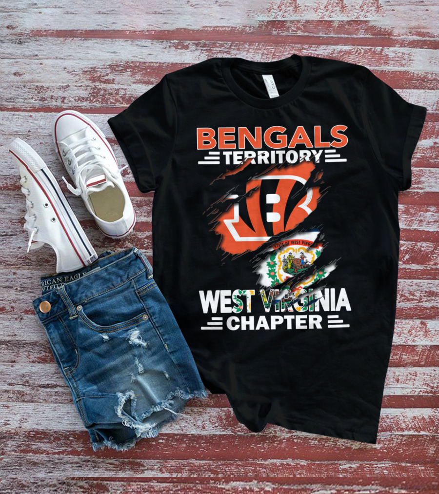 Bengals Territory West Virginia Chapter State Logo NFL Fan Edition T-Shirt