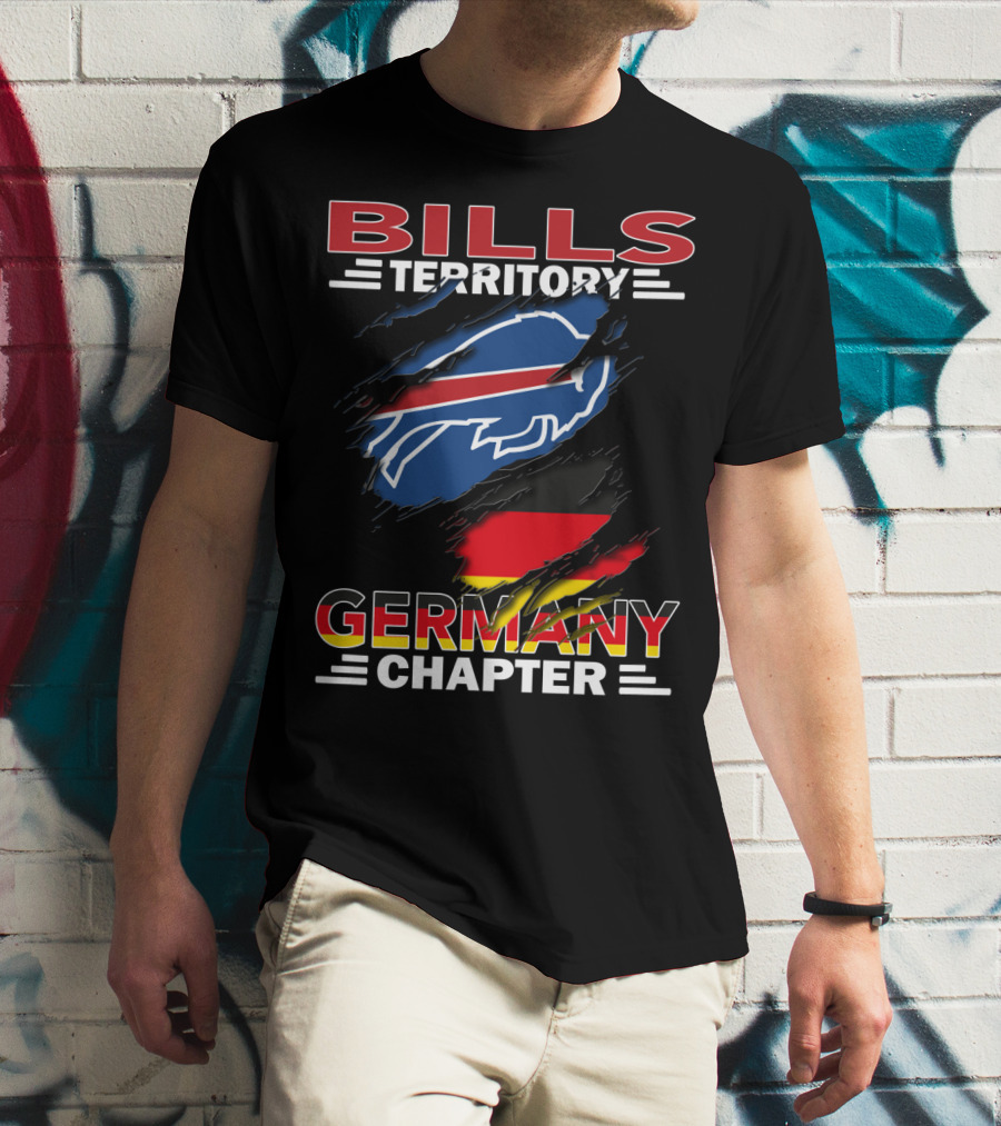 Bills Territory Germany Chapter Buffalo Bills Logo With German Flag T-Shirt