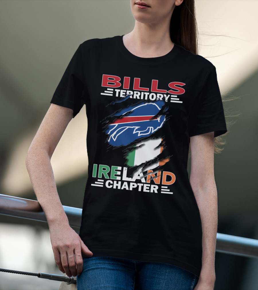 Bills Territory Ireland Chapter Buffalo Logo And Irish Flag T-Shirt