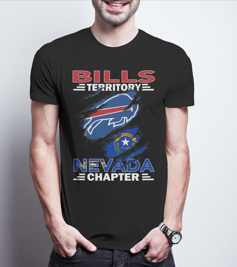 BILLS Territory Nevada Chapter Buffalo Nevada Flag Elements T-Shirt