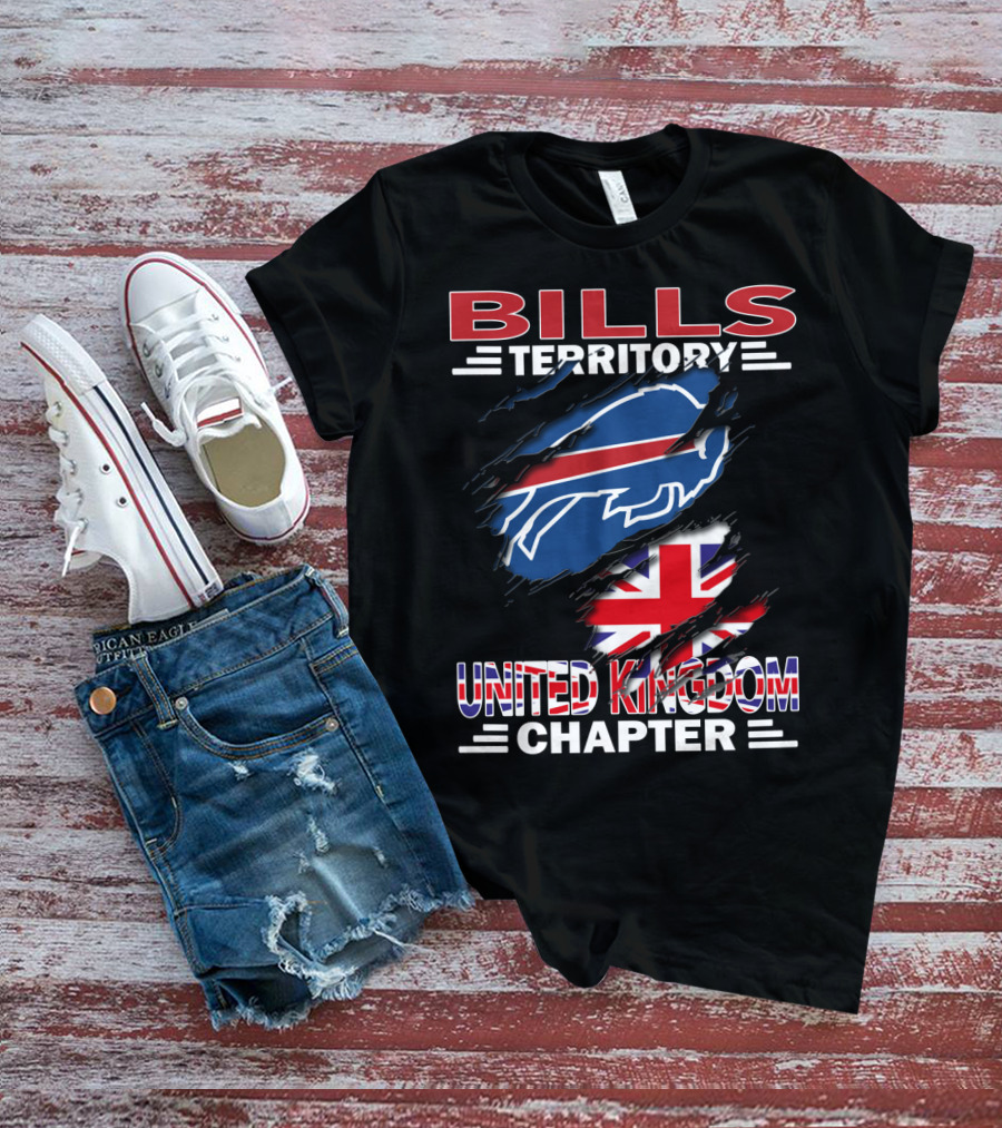 BILLS TERRITORY UNITED KINGDOM CHAPTER Buffalo Logo With Union Jack T-Shirt