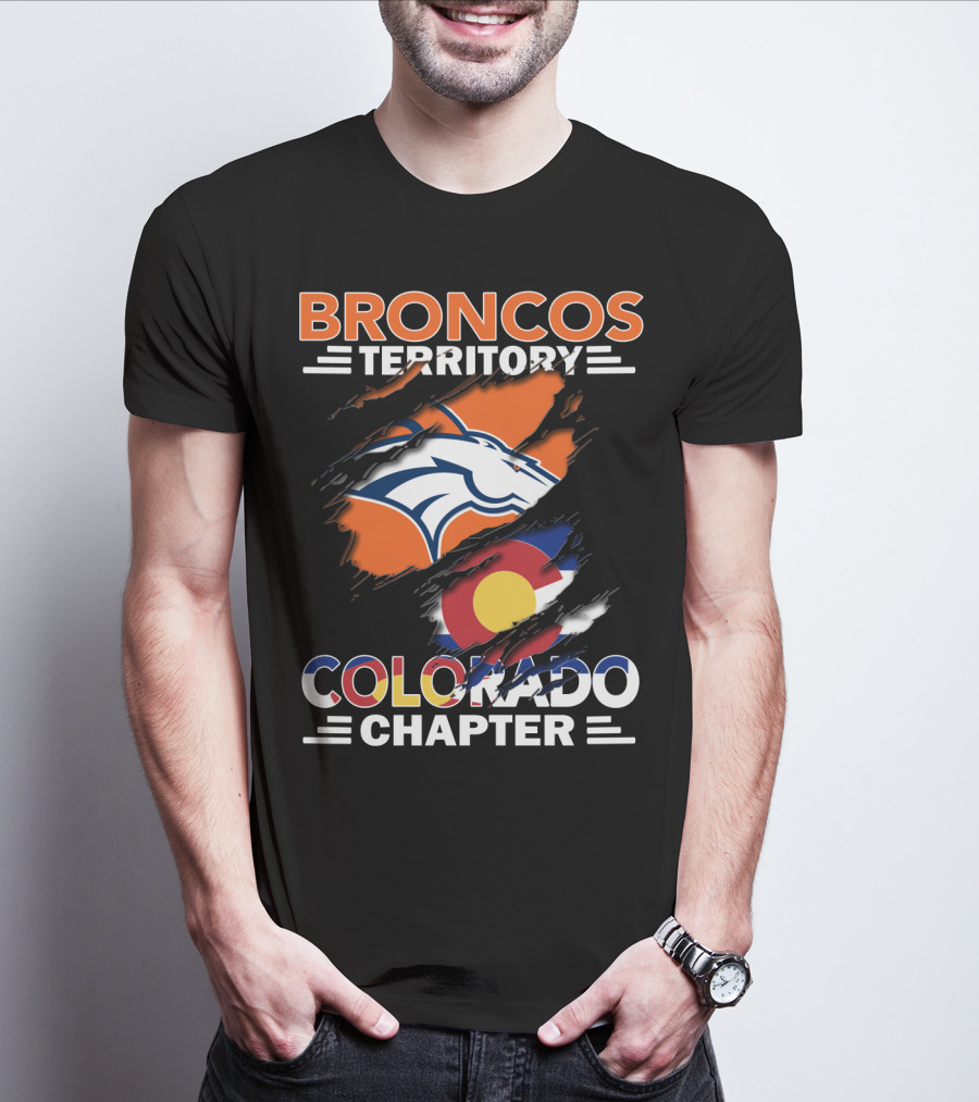 Broncos Territory Colorado Chapter Denver Football Pride T-Shirt