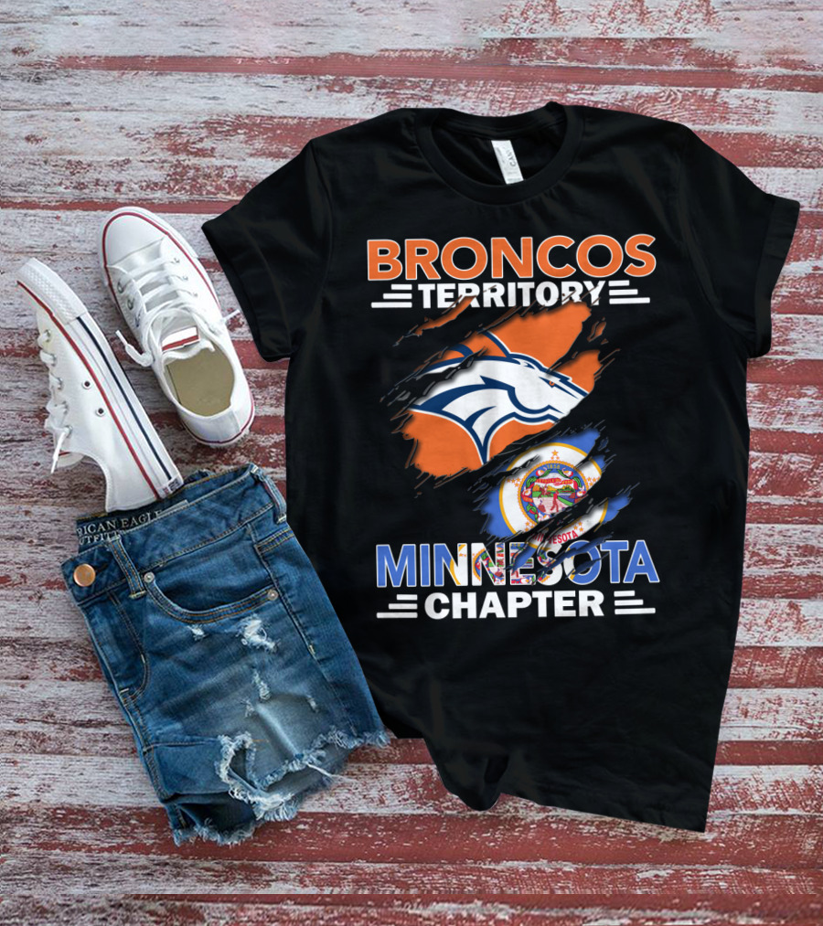 Broncos Territory Minnesota Chapter NFL Football Fan Club State Pride T-Shirt