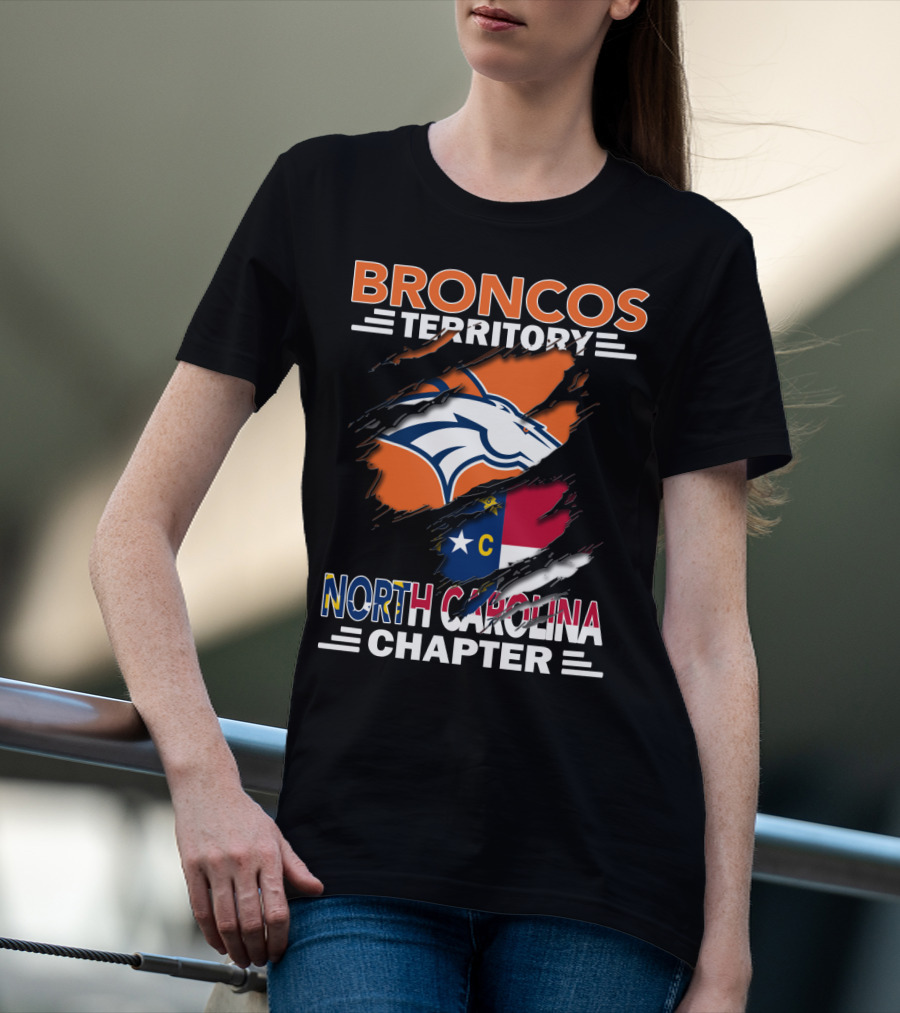 Broncos Territory North Carolina Chapter NFL Logo Fan Group T-Shirt
