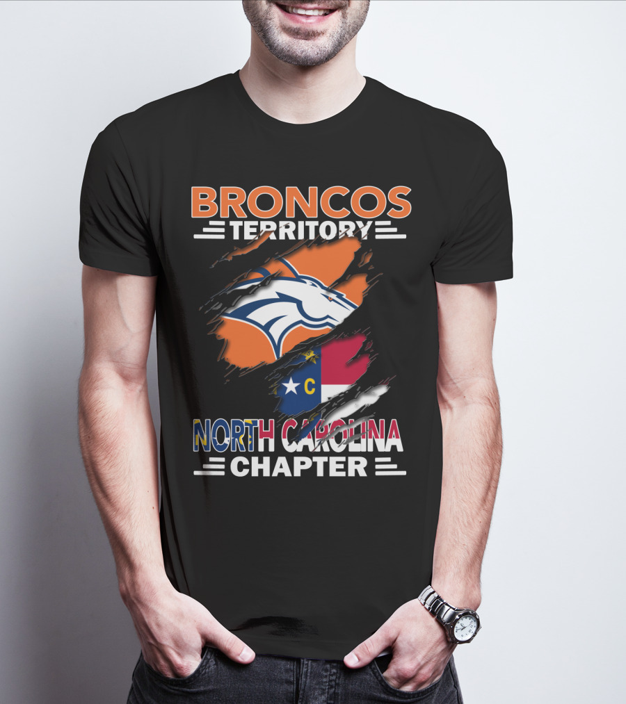 Broncos Territory North Carolina Chapter NFL Logo Fan Group T-Shirt