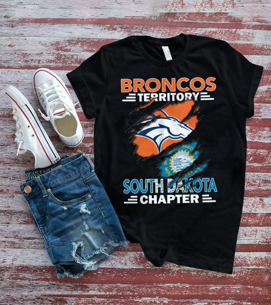Broncos Territory South Dakota Chapter Logo And State Emblem T-Shirt