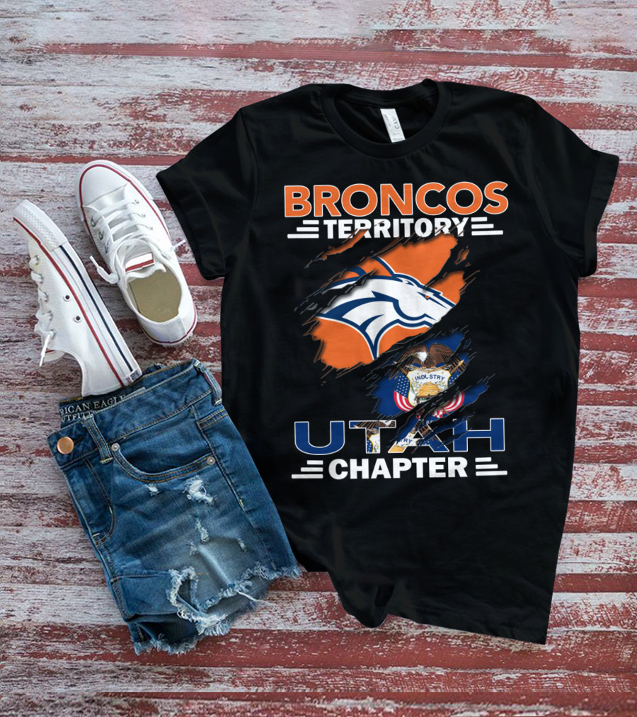 Broncos Territory Utah Chapter Logo With Utah State Seal T-Shirt