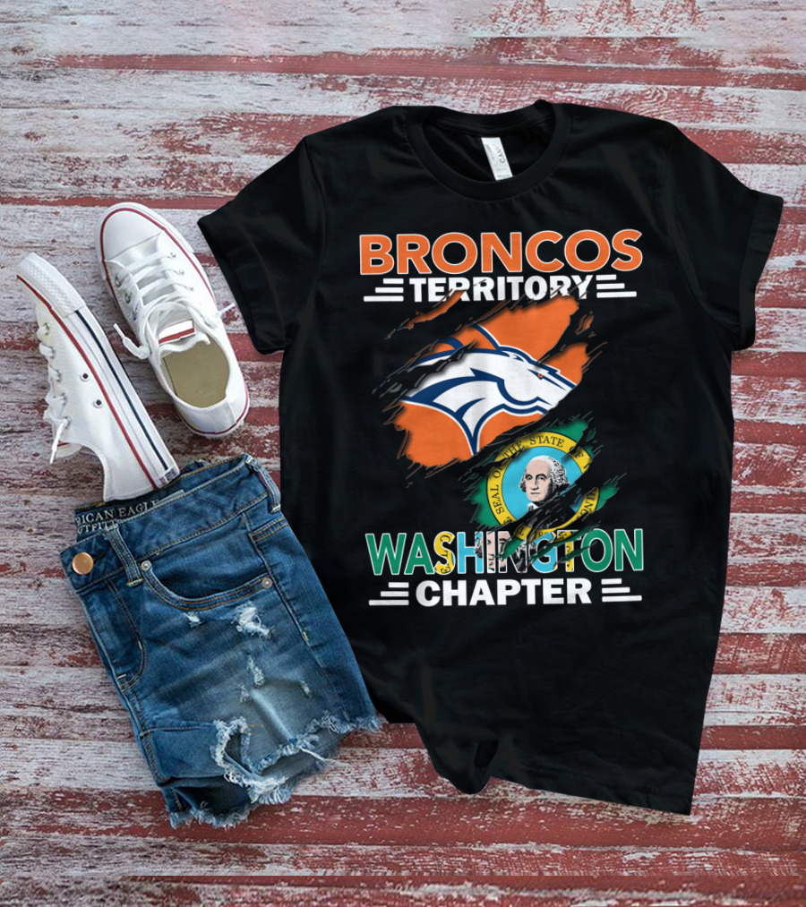 Broncos Territory Washington Chapter Denver Football Fan Club T-Shirt