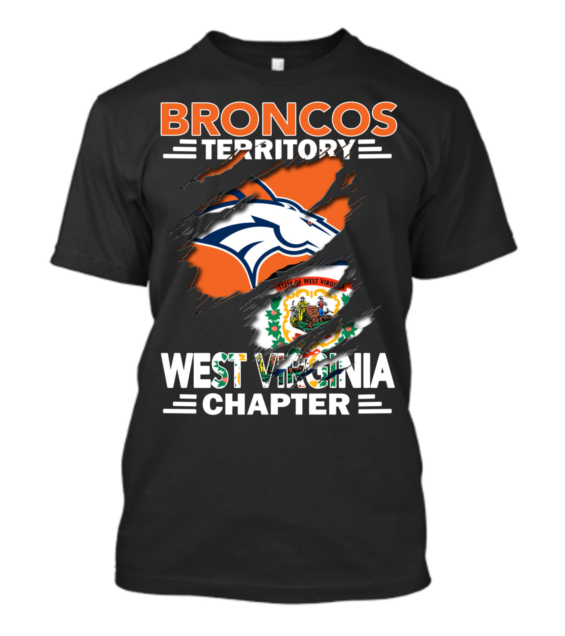 Broncos Territory West Virginia Chapter State Pride Edition T-Shirt