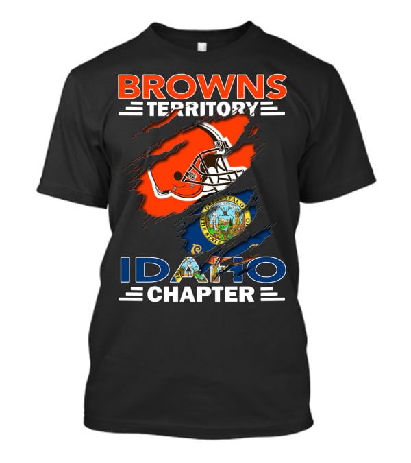 Browns Territory Idaho Chapter State Seal Football Helmet T-Shirt