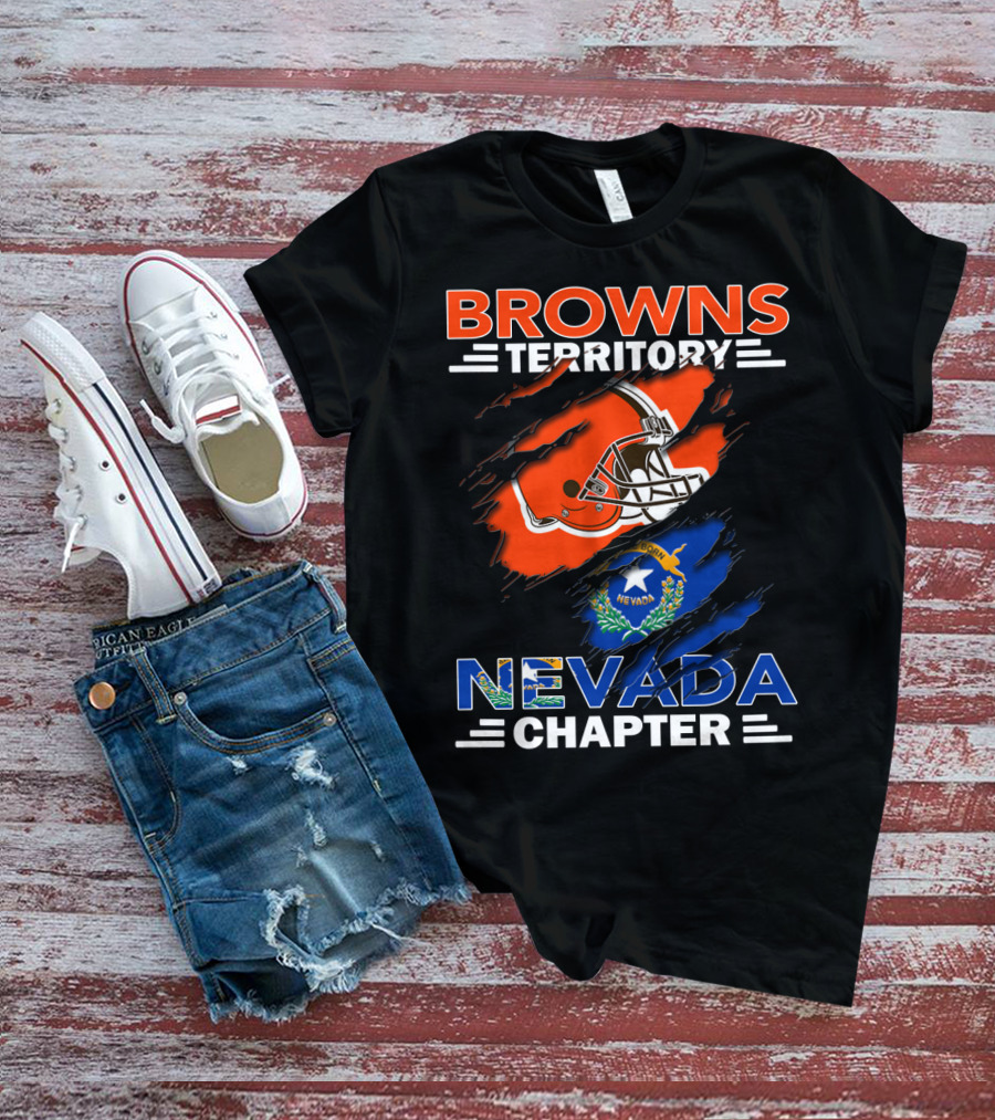 Browns Territory Nevada Chapter Football Helmet And State T-Shirt