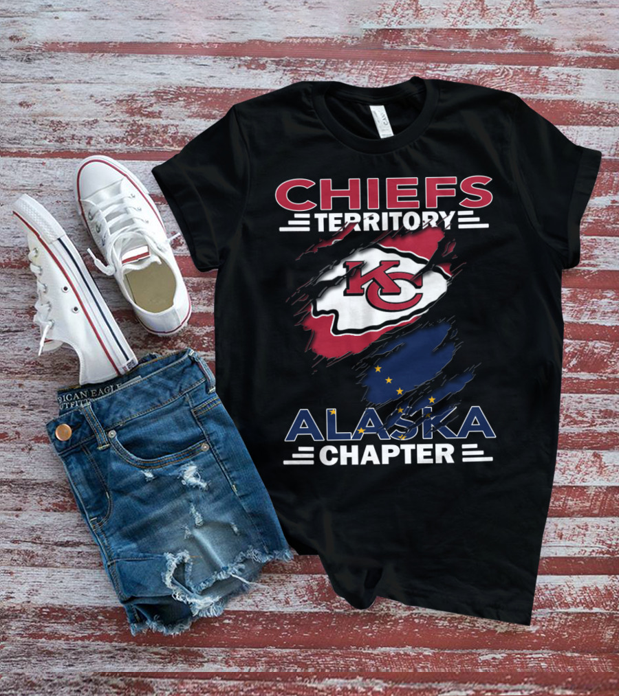 Chiefs Territory Alaska Chapter Kansas City Chiefs Logo And Alaska Flag Elements T-Shirt