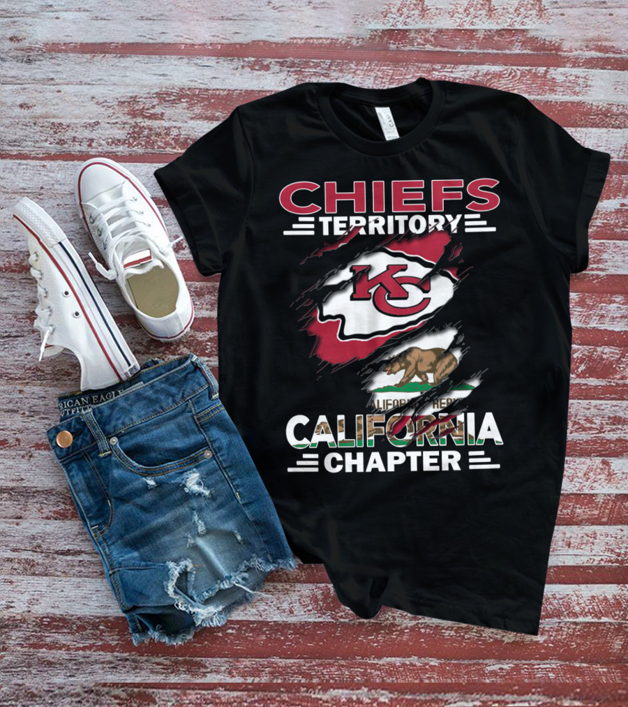 Chiefs Territory California Chapter KC Bear Flag T-Shirt