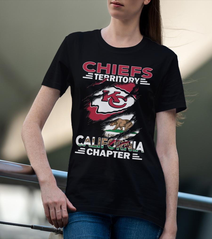 Chiefs Territory California Chapter KC Bear Flag T-Shirt